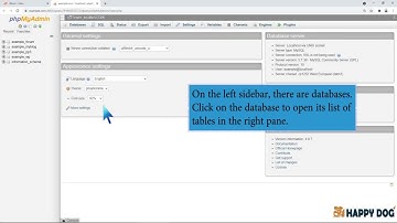 How to delete database table via phpMyAdmin in cPanel with Happy Dog Web Hosting