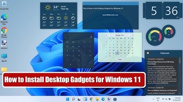 How to Install Desktop Gadgets for Windows 11