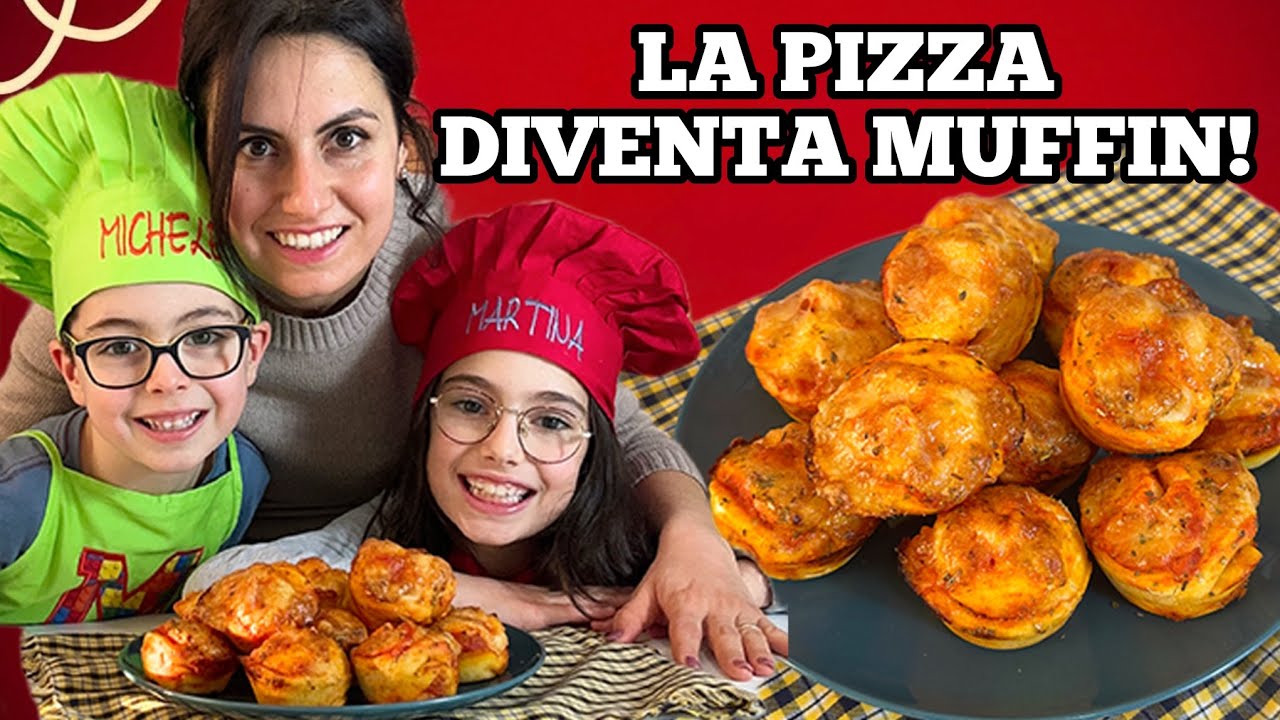 Pizza Muffin Soffici e Filanti 🍕🧁 Ricetta Facile con Lievito Istantaneo Pronti in Pochissimo!