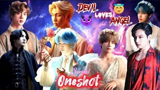 Devil 👿 loves💗Angel 😇 (Special Oneshot) taekook love story||Devil Angel love story #taekook #yoonmin