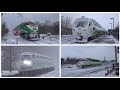 Go transit train action in the snow!