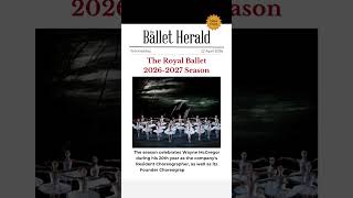 BALLET NEWS 🌟 The Royal Ballet 2026-2027 Season