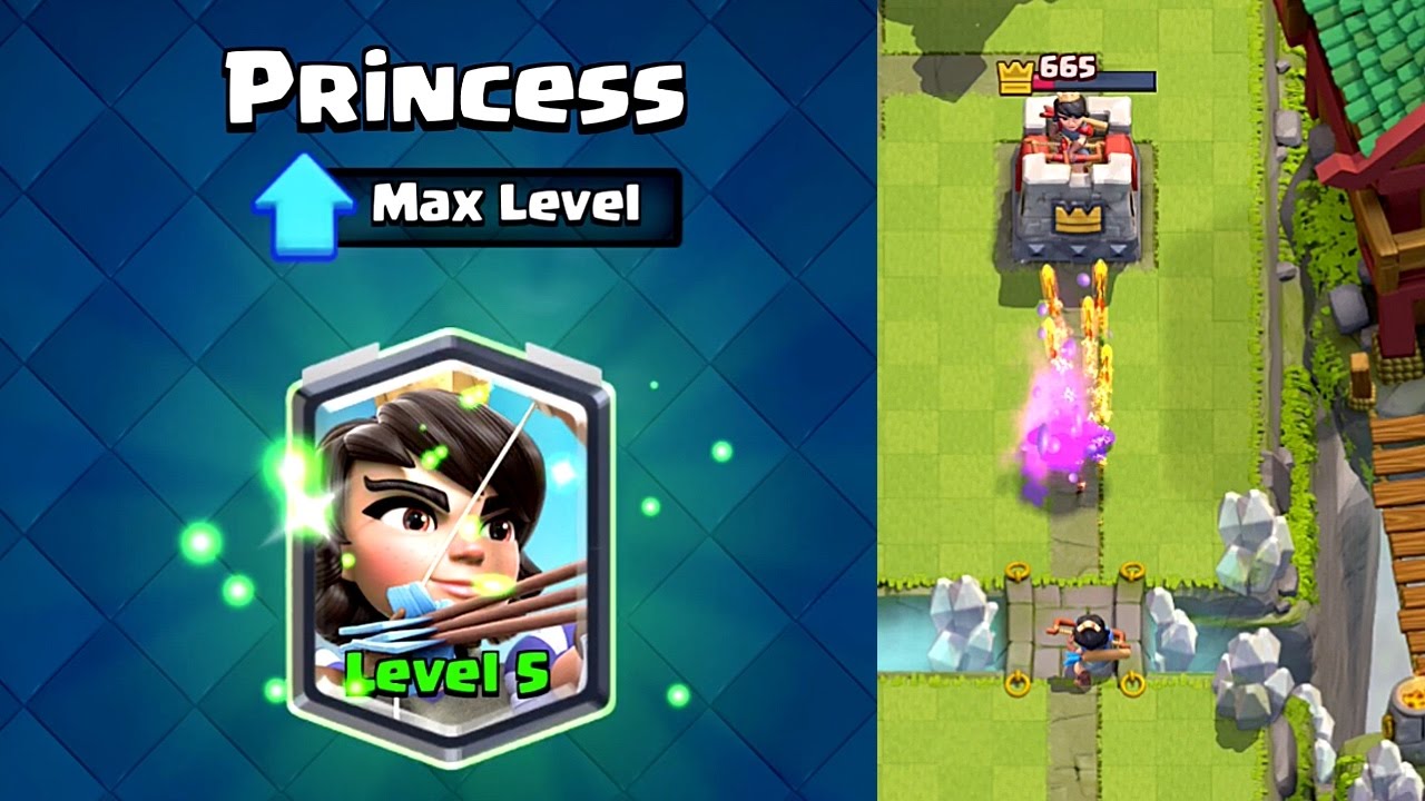 Clash Royale - MAXED! Level 5 Princess Gameplay - YouTube