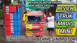 Review truk mbois mini bermesin motor 150 cc buatan sendiri || mini truck homemade