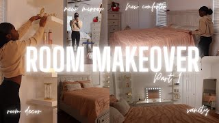 EXTREME ROOM MAKEOVER! New decor, comforter, mirror and VANITY! | Jada Symone