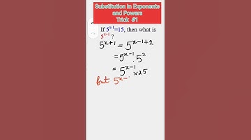 How to Evaluate an Exponential Expression by Substitution | Mathstrick #1