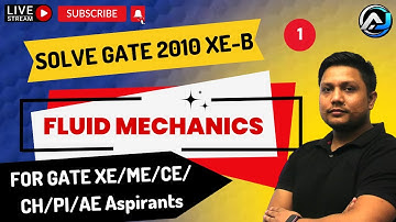 Solve GATE - 2010 XE- B (Fluid Mechanics) | Lec 1 #GATE2010XEPaper #FluidMechanics #GATE2019XE