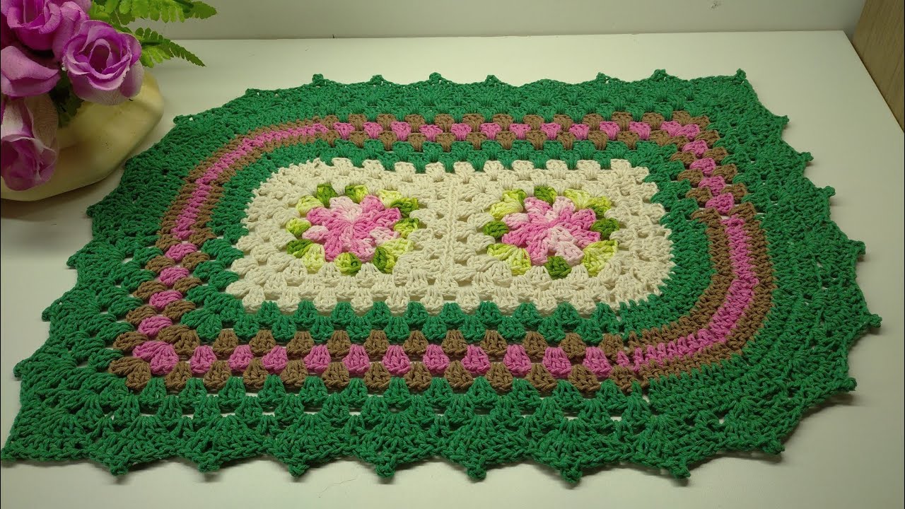 Mini tapete Marlene 🌺 65x45 _ 280 gramas 💕💕