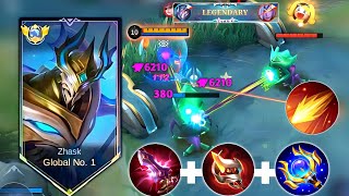 99.9% ONE HIT DELETE ENEMY USING ZHASK 10X DAMAGE LATE GAME COMBO |ZHASK BEST BUILD 2023