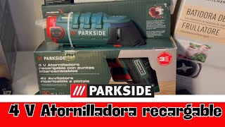 4 V Atornilladora recargable Parkside | Accesorios, Garantía y precios