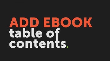 Add ebook table of contents using CircularFLO