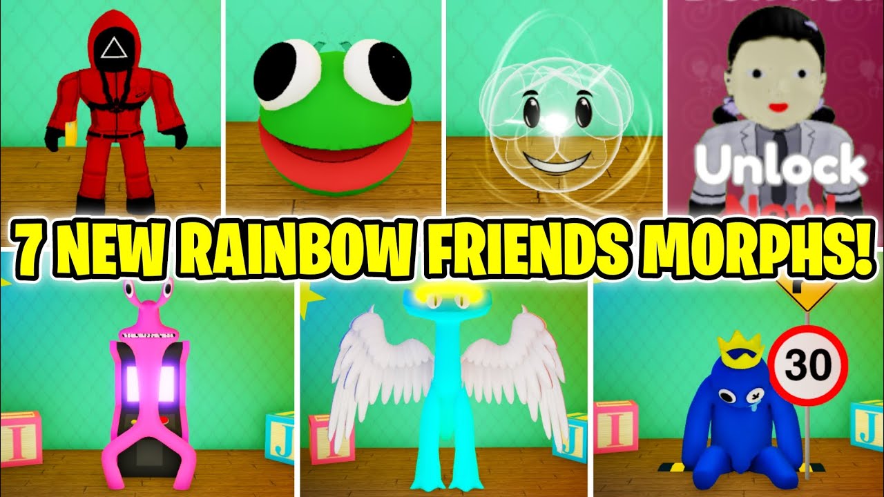 How to get ALL 7 NEW RAINBOW FRIENDS MORPHS in Rainbow Friends