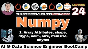 NumPy Array Attributes Explained: shape, ndim, dtype, size, itemsize, and nbytes | NumPy Tutorial