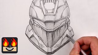 How To Draw Halo Spartan | Sketch Tutorial