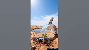Cute rabbit saved the carrot plant from dying up by watering it 😭🥺#ai #save #tree #mindrelaxing