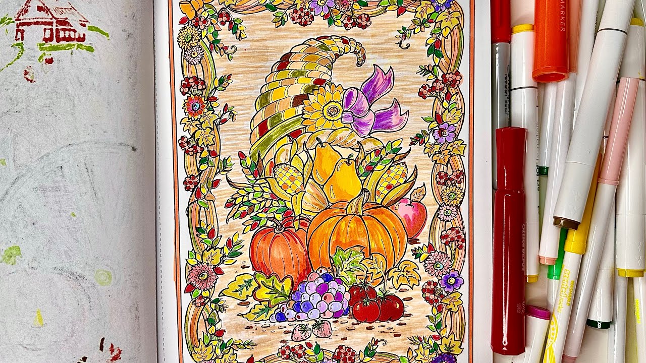 Fall Vibes 🍂 Coloring Book for Adults 🎨 Art Therapy ☀️ 