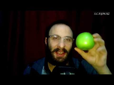 ASMR TÜRKÇE ŞAPIR ŞUPUR ELMA YEME SESİ (ASMR TURKISH WHİSPER CHAT APPLE EATING SOUNDS)