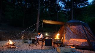 어메이징 숲길! 그 끝에 지은 아늑한 나의 텐트🏕️ 새소리 가득 솔로캠핑ㅣ아귀찜과 홍합탕에 혼술ㅣ이런게 진짜 힐링! 아~ 집에 가기 싫다ㅣ나만 알고 싶은 캠핑장이기엔 이미 유명한곳