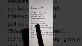 Stereo Hearts! #sing #lyrics #music #stereohearts #guitar #karaoke screenshot 4