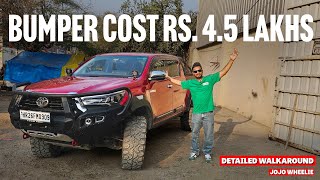 Offroad accessories for Toyota Hilux | AFN bumper, radar tyre,fuel alloy @motorgarage.in gurugram