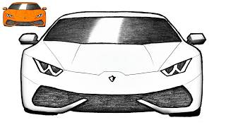 How to Draw a Lamborghini Huracan 🔥 | Easy Step-by-Step Supercar Drawing Tutorial