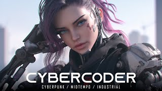 CYBERCODER - Dark Cyber Music Mix / Cyberpunk 2077 / Midtempo / Industrial [ Background Music ]