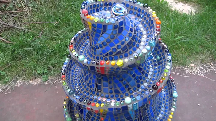 Mosaic marble run made by artist Frances Green