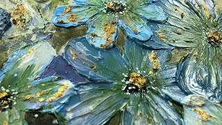 Spectacular relief flowers!! How to paint with texture and depth