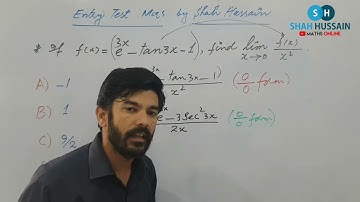 ECAT LIMITS MCQS SHORTCUTS using L,HOSPITAL RULE | Lec 59