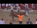 Bull harassment iruea pamplona  san fermin