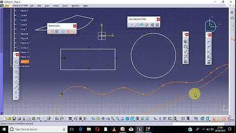 Catia V5//sketch //Profile tool bar tutorials