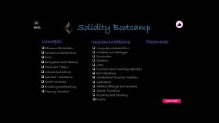 Solidity Bootcamp Roadmap