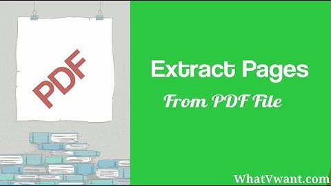 How to extract pages from PDF online free