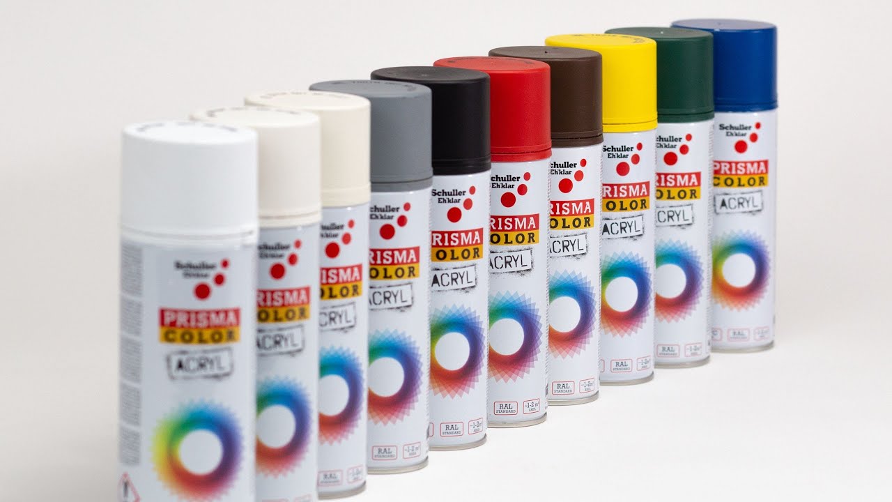 Acryl-Sprühlack 'Prisma Color' RAL 7001 Silbergrau - 400ml Dose Mit Bisomo Sticker