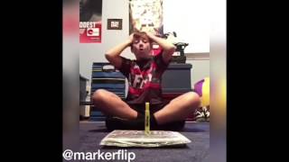 Crazy marker flip compilation part 2 2016