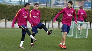 Safely into the quarter-finals of copa del rey, fc barcelona got right
back to work on thursday morning begin thinking about sunday's la liga
matchup ...