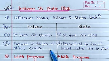 instance block Vs static block in Java | Learn Coding
