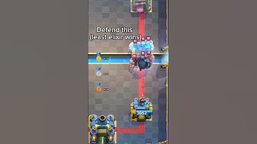 Defend this push with the least amount of elixir[Clash Royale]