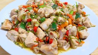 MUDAH DAN ENAK BANGET ... COCOK UNTUK BUKA PUASA DAN SAHUR ‼️ Tumis Ayam Daun Jeruk Pedas