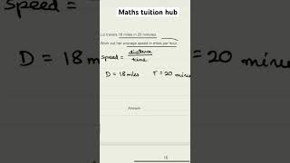 Speed, Distance and Time #gcsemaths #11plusmaths #speed #distance #time #speeddistancetime