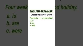 SUBJECT VERB AGREEMENT | ENGLISH GRAMMAR | GAP FILLING | Class 9, 10, 11 #Shorts