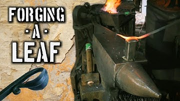 Forging a Veined Leaf with A Veining Hardy from Cincinnati Forge & Tool Co.