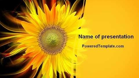 Flaming Sunflower PowerPoint Template by PoweredTemplate.com