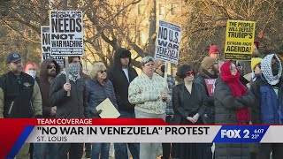 No War In Venezuela Protest In Forest Park Following U.s. Action In Venezuela