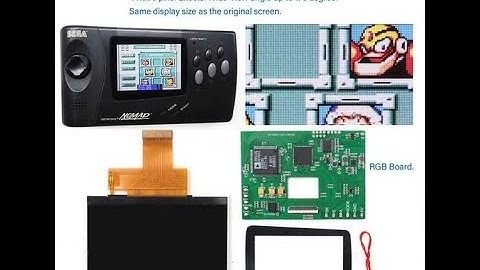 Sega Nomad OSD LCDDRV Upgrade & Compare (RGB LCD kit from ebay) READ DESCRIPTION