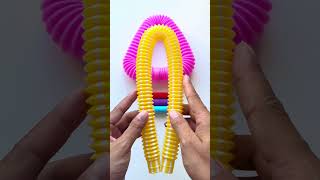 Soft Relaxing Rainbow POP-TUBE ASMR #diy #satisfyingvideos #relaxing #oddasmr #creative #toys screenshot 2
