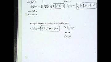 Calc Notes 5 2 Natural Log Integration