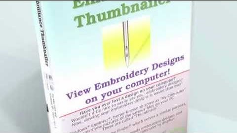 Embrilliance Thumbnailer Embroidery Machine Design Software