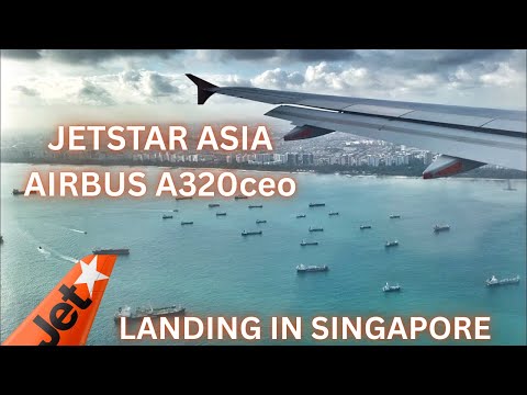 Jetstar Asia A320 WINDY Landing in Singapore