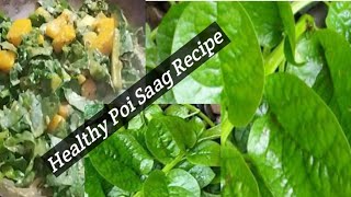 Poi Saag Sabji ☘️🌿 // Healthy Desi Style Poi Ki Sabji //Health Benefits Of Malabar Spinach